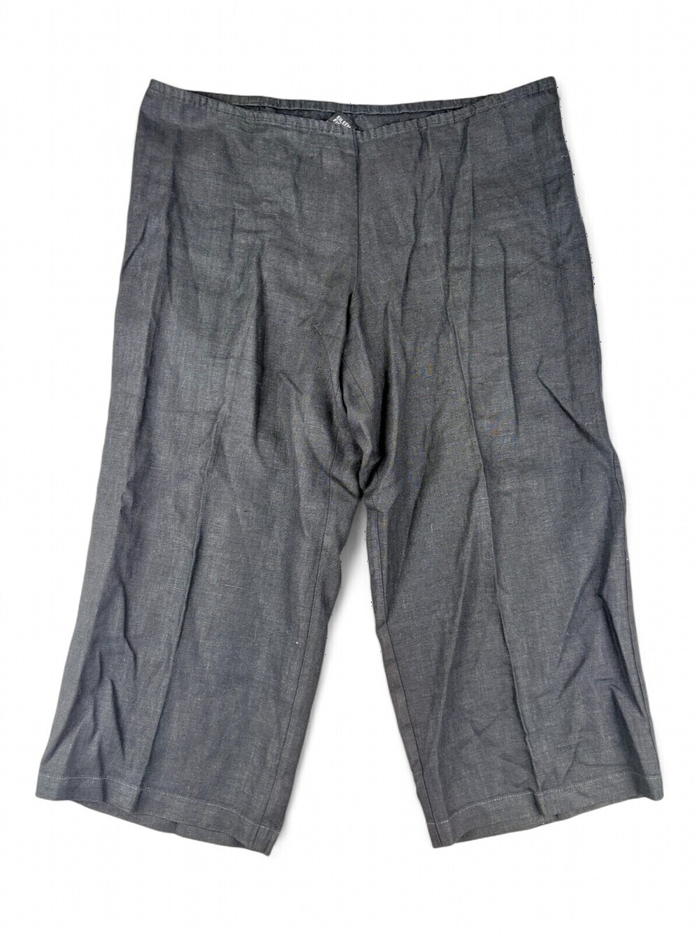 Eileen Fisher Black Cropped Wide-Leg Capris XL